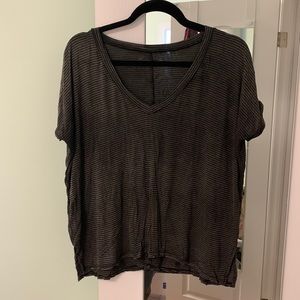 BRANDY MELVILLE striped v neck. OS